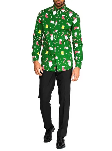 Opposuits T-Shirt Santaboss Hemd Dies ist sowas wie Camouflage-Kleidung für Weihnachtsfeiern.