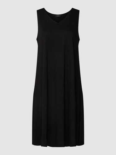 Opus Kleid aus Viskose mit V-Ausschnitt Modell 'Winga' in Schwarz
