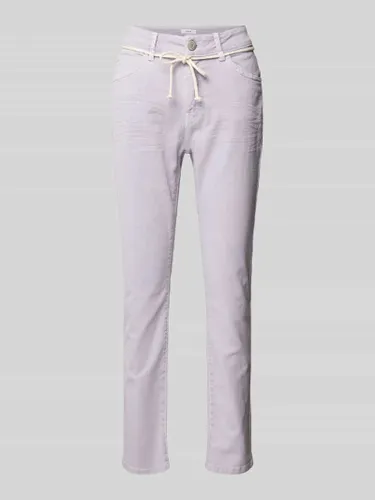 OPUS Regular Fit Jeans mit Bindegürtel Modell 'Louis fresh' in Flieder