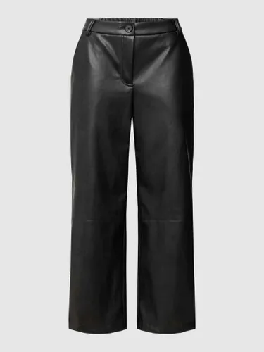 OPUS Relaxed Fit Hose in Leder-Optik in Black