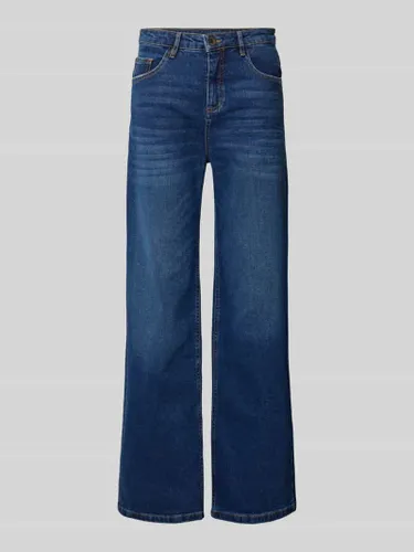 OPUS Relaxed Fit Jeans mit Kontrastnähten in Jeansblau