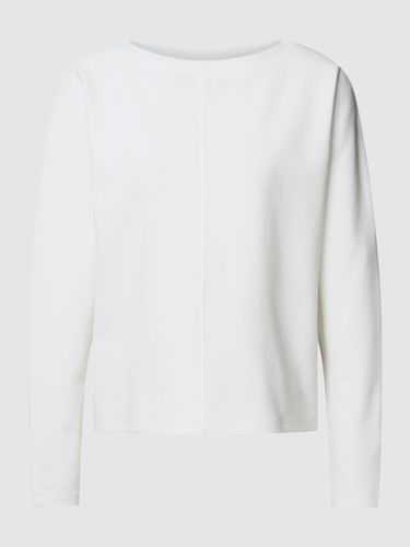 Opus Sweatshirt mit Feinripp Modell 'Gadna' in Offwhite
