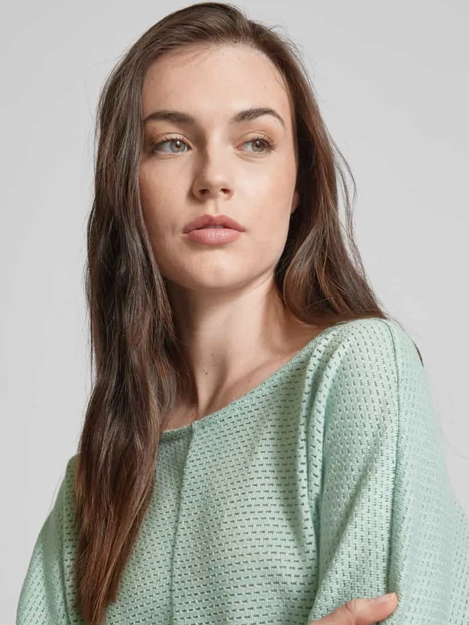 OPUS Sweatshirt mit Lochmuster Modell 'Semilia' in Mint
