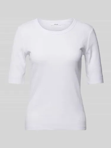 OPUS T-Shirt mit Rundhalsausschnitt Modell 'Sustafa' in Weiss