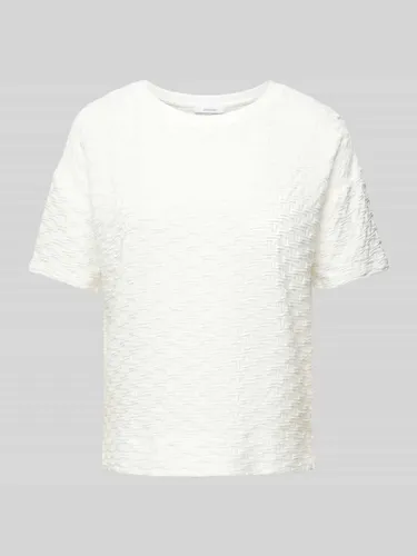 OPUS T-Shirt mit Strukturmuster Modell 'Sellona' in Weiss