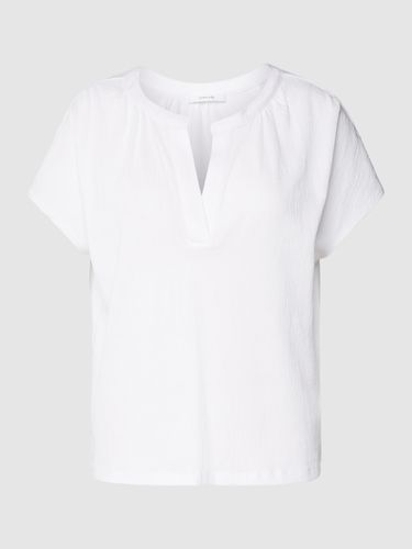 Opus T-Shirt mit V-Ausschnitt Modell 'Skirius' in Weiß