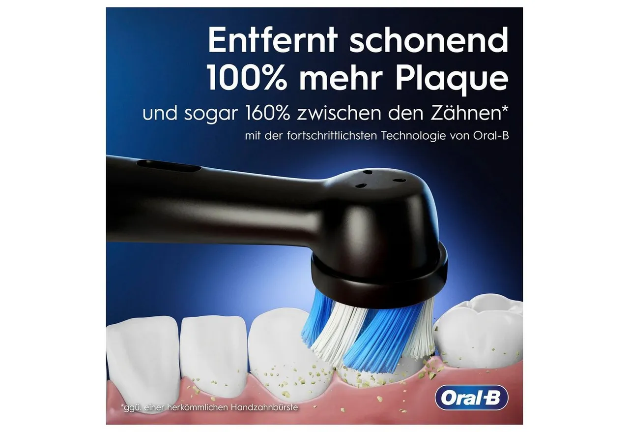Oral-B Elektrische Zahnbürste iO 4, Aufsteckbürsten: 1 St., mit Magnet-Technologie, 4 Putzmodi, Reiseetui