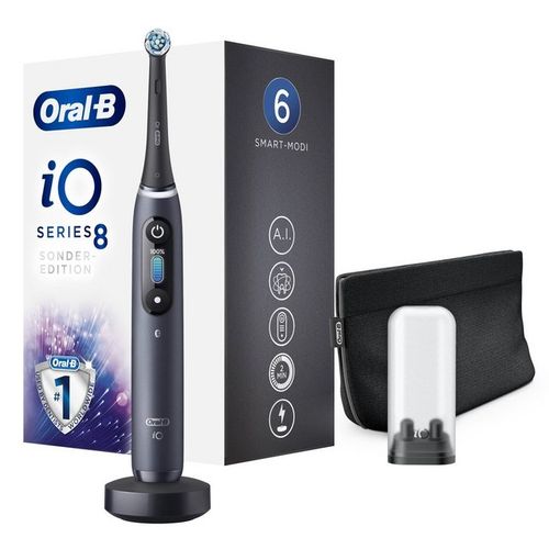 Oral B Elektrische Zahnbürste iO 8 + Tasche - Black Onyx