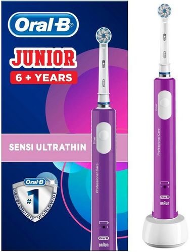 Oral B Elektrische Zahnbürste Junior Purple, Aufsteckbürsten: 1 St.
