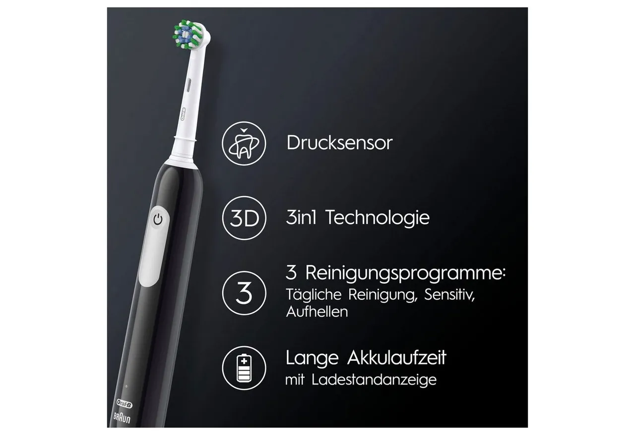 Oral-B Oral B Elektrische Zahnbürste PRO Series 1, Aufsteckbürsten: 1 St.,  Drucksensor - Preise vergleichen