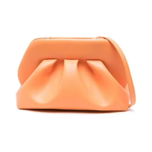 Orangefarbene Kunstledertasche mit Falten THEMOIRè