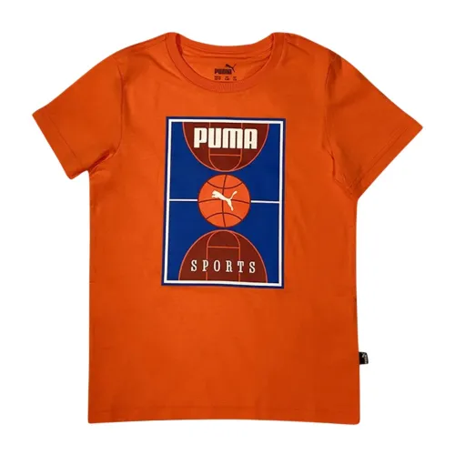 Oranges Baby Mädchen T-Shirt Farbdruck Puma