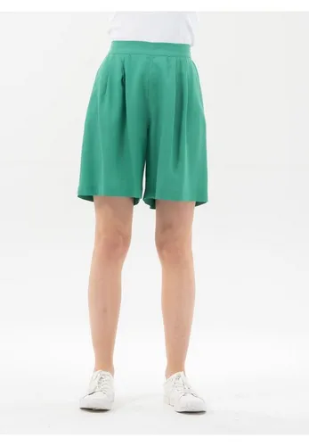 ORGANICATION Shorts Shorts aus Tencel™ mit Bundfalten in Emerald
