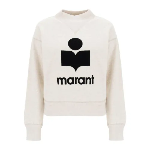 Organischer Baumwoll-Sweatshirt mit Flocked-Logo Isabel Marant Étoile
