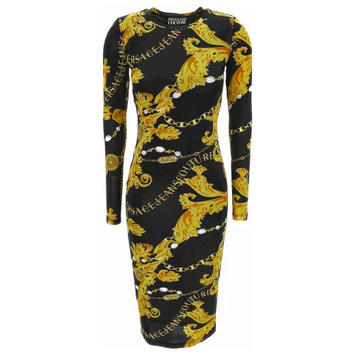 Organzino Print Chaincouture Kleid Versace Jeans Couture