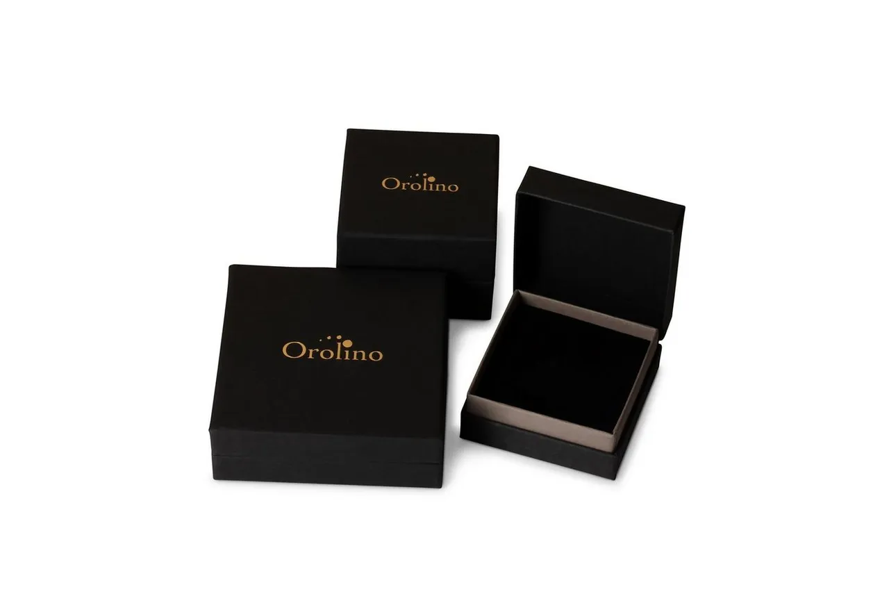 Orolino Fingerring 585 Gold mit 24 Brillanten zus. 0,19ct. und Safir blau