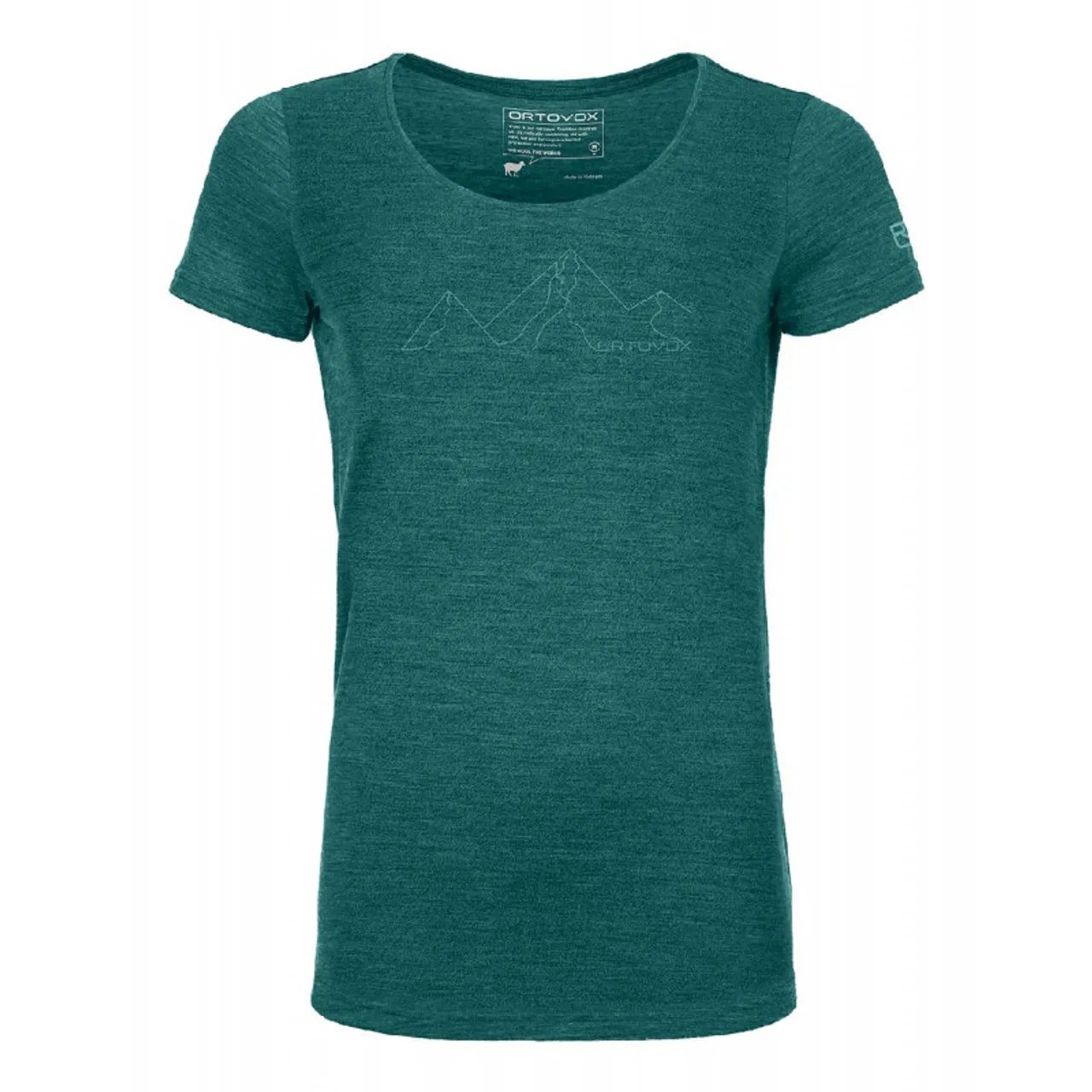 Ortovox 150 Cool Mountain Face TS - T-Shirt - Damen Pacific Green Blend M