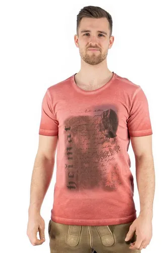 OS-Trachten Trachtenshirt Praiol Kurzarm T-Shirt mit Motivdruck