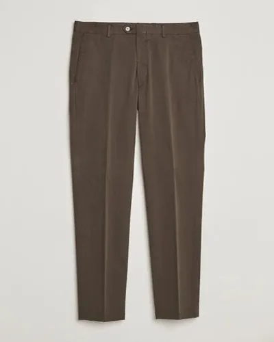 Oscar Jacobson Denz Casual Cotton Trousers Olive