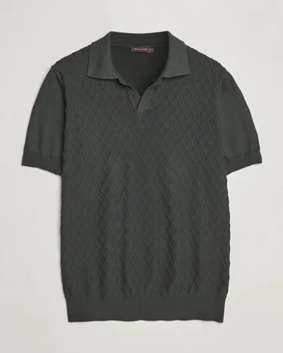 Oscar Jacobson Mirza Structured Cotton Polo Olive