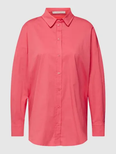 Oui Hemdbluse mit durchgehender Knopfleiste in Pink
