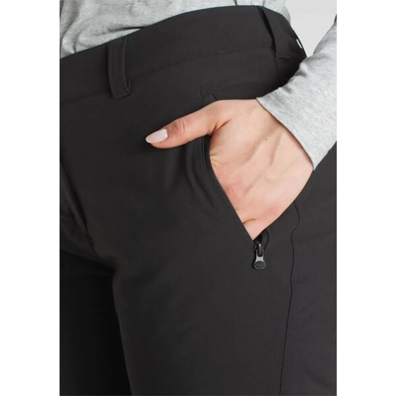 Outdoorhose MAIER SPORTS "wattierte Hose Damen" Gr. 50, N-Gr, schwarz (black) Damen Hosen Sporthosen