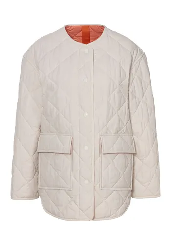 Outdoorjacke BOSS ORANGE "C_Purila" Gr. 36, weiß (open_white_118) Damen Jacken Lange mit aufgesetzten Ziertaschen
