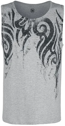 Outer Vision Crest Tattoo Tank-Top grau in L