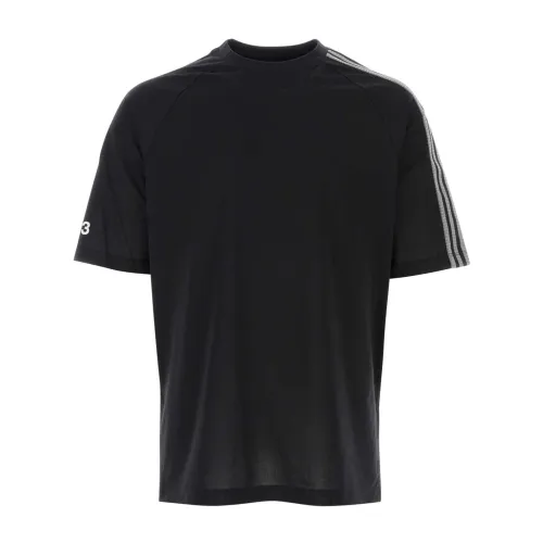 Oversize Schwarzes Baumwollmischung T-Shirt Y-3