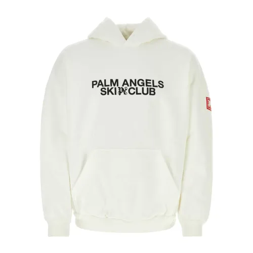 Oversize Weißes Baumwoll-Sweatshirt Palm Angels