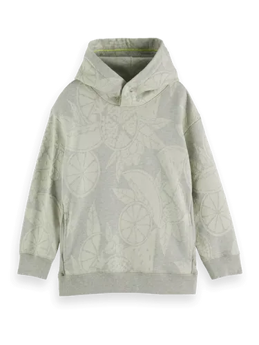 Oversized-fit intarsia hoodie in Organic Cotton - Größe 6 - Multicolor - Junge - Sweatshirthirt - Scotch & Soda