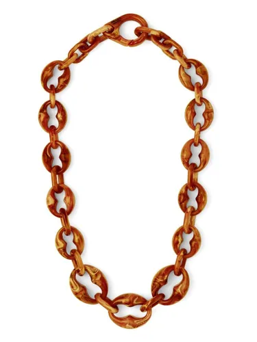Oversized-Halskette in Schildpattoptik