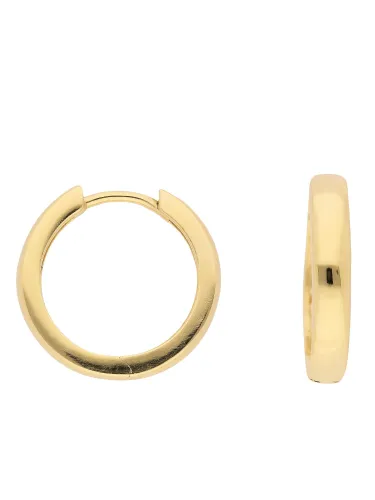 Paar Ohrhänger ADELIA´S "1 585 Gold Ohrringe / Creolen Ø 17 mm" Gr. Damen, Gelbgold 585, goldfarben (gold) Damen Ohrhänger