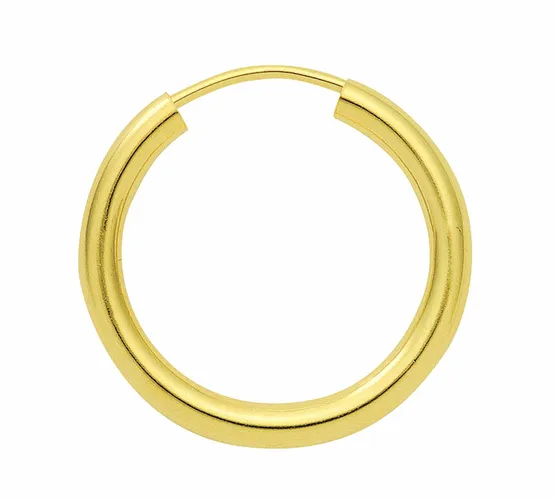 Paar Ohrhänger ADELIA´S "1 585 Gold Ohrringe / Creolen Ø 38 mm" Gr. Damen, Gelbgold 585, goldfarben (gold) Damen Ohrhänger