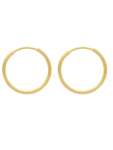 Paar Ohrhänger ADELIA´S "333 Gold Ohrringe Creolen Ø 13 mm" Gr. Damen, Gelbgold 333, goldfarben (gold) Damen Ohrhänger