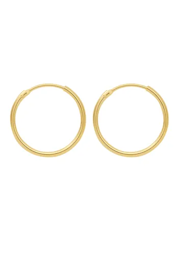 Paar Ohrhänger ADELIA´S "333 Gold Ohrringe Creolen Ø 15 mm" Gr. Damen, Gelbgold 333, goldfarben (gold) Damen Ohrhänger