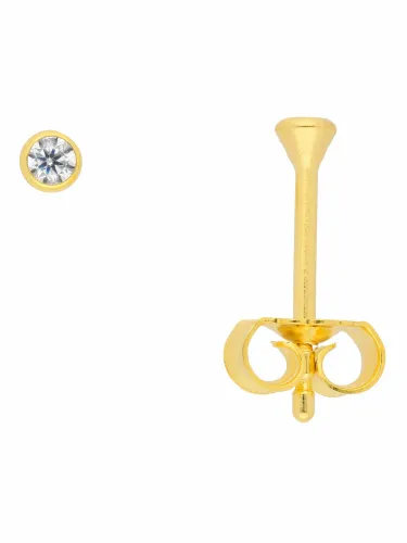 Paar Ohrhänger ADELIA´S "333 Gold Ohrringe Ohrstecker mit Zirkonia Ø 2,5 mm" Gr. Damen, Gelbgold 333, goldfarben (gold) Damen Ohrhänger