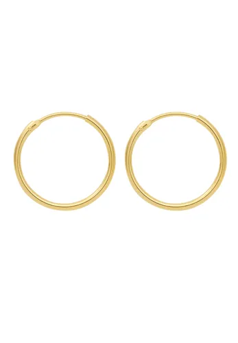 Paar Ohrhänger ADELIA´S "585 Gold Ohrringe Creolen Ø 25 mm" Gr. Damen, Gelbgold 585, goldfarben (gold) Damen Ohrhänger