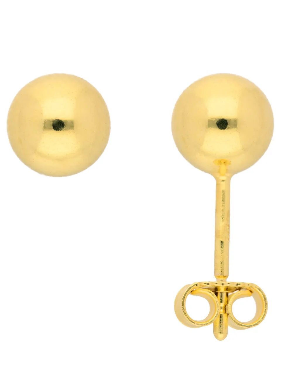 Paar Ohrhänger ADELIA´S "585 Gold Ohrringe Ohrstecker Ø 6 mm" Gr. Damen, Gelbgold 585, goldfarben (gold) Damen Ohrhänger Goldschmuck für