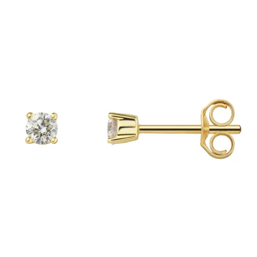 Paar Ohrstecker ONE ELEMENT "0.20 ct Diamant Brillant Ohrringe aus 585 Gelbgold" Gr. Damen, 0.20 ct, Diamanten, goldfarben (gold) Damen Ohrstecker