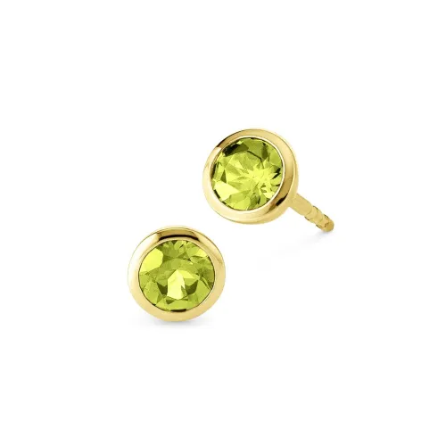 Paar Ohrstecker OROLINO "585/- Gelbgold Peridot" Ohrringe Gr. ONE-SIZE, Gold, gelb (gelb, grün) Damen Ohrstecker
