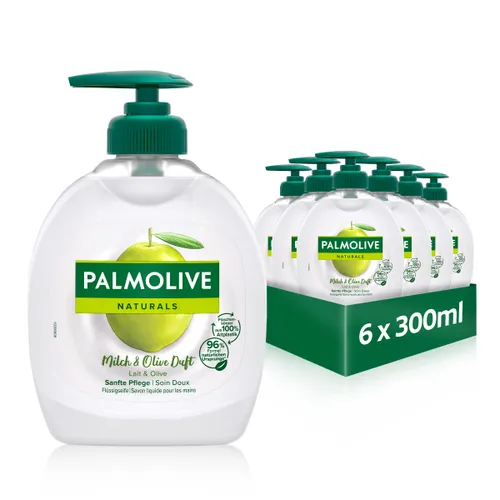 Palmolive Seife Naturals Olive & Milch 6x300ml - flüssige