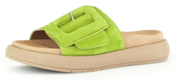 Pantolette GABOR Gr. 40, grün (apfelgrün) Damen Schuhe Pantoletten