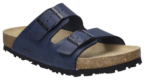 Pantolette JOSEF SEIBEL "Hermine 01" Gr. 43, blau (dunkelblau) Damen Schuhe Pantoletten Plateau, Sommerschuh, Schlappen mit komfortablem Fußbett