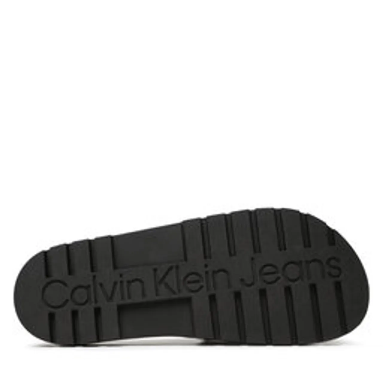 Pantoletten Calvin Klein Jeans Truck Slide Monogram Rubber YM0YM00591 Black/Safety Yellow 0LR