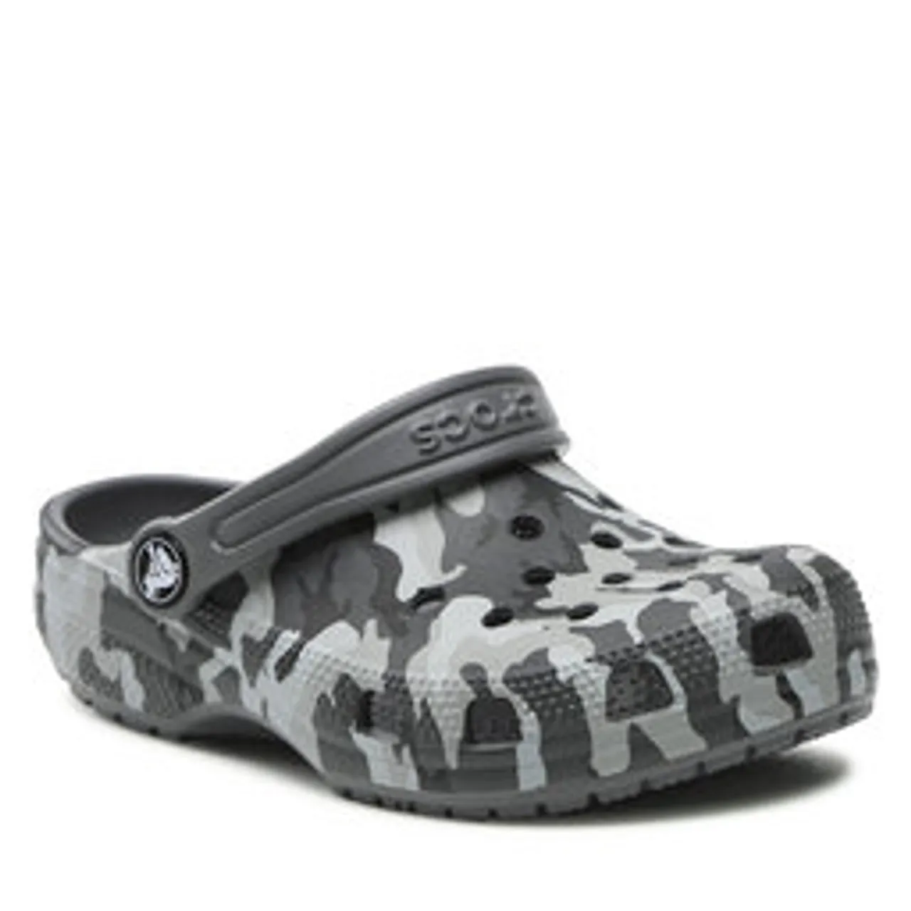 Pantoletten Crocs Classic Camo Clog 207594 Black/Grey