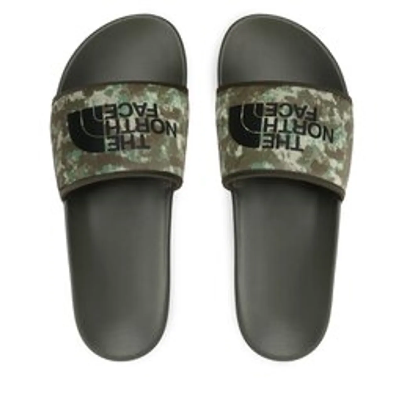 Pantoletten The North Face M Base Camp Slide Iii NF0A4T2RIYL1 Military Olive Stippled Camo Print/Tnf Black
