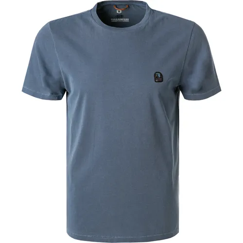 PARAJUMPERS Herren T-Shirt blau Baumwolle