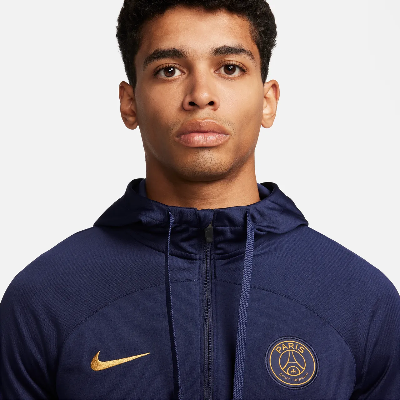 Paris Saint-Germain Strike Nike Dri-FIT Fußball-Trainingsanzug mit Kapuze für Herren - Blau