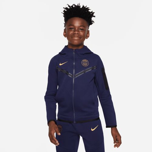Paris Saint-Germain Tech Fleece Nike Hoodie mit durchgehendem Reißverschluss für ältere Kinder (Jungen) - Blau